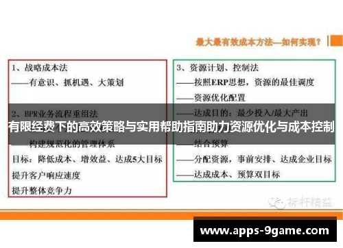有限经费下的高效策略与实用帮助指南助力资源优化与成本控制