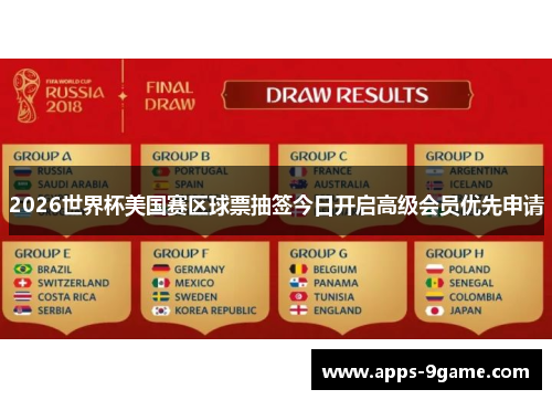 2026世界杯美国赛区球票抽签今日开启高级会员优先申请